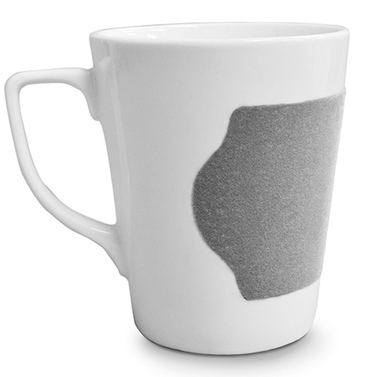 Velour - Grey Band Porcelain Mug With Handle
