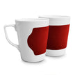 Velour - Red Band Porcelain Mug With Handle