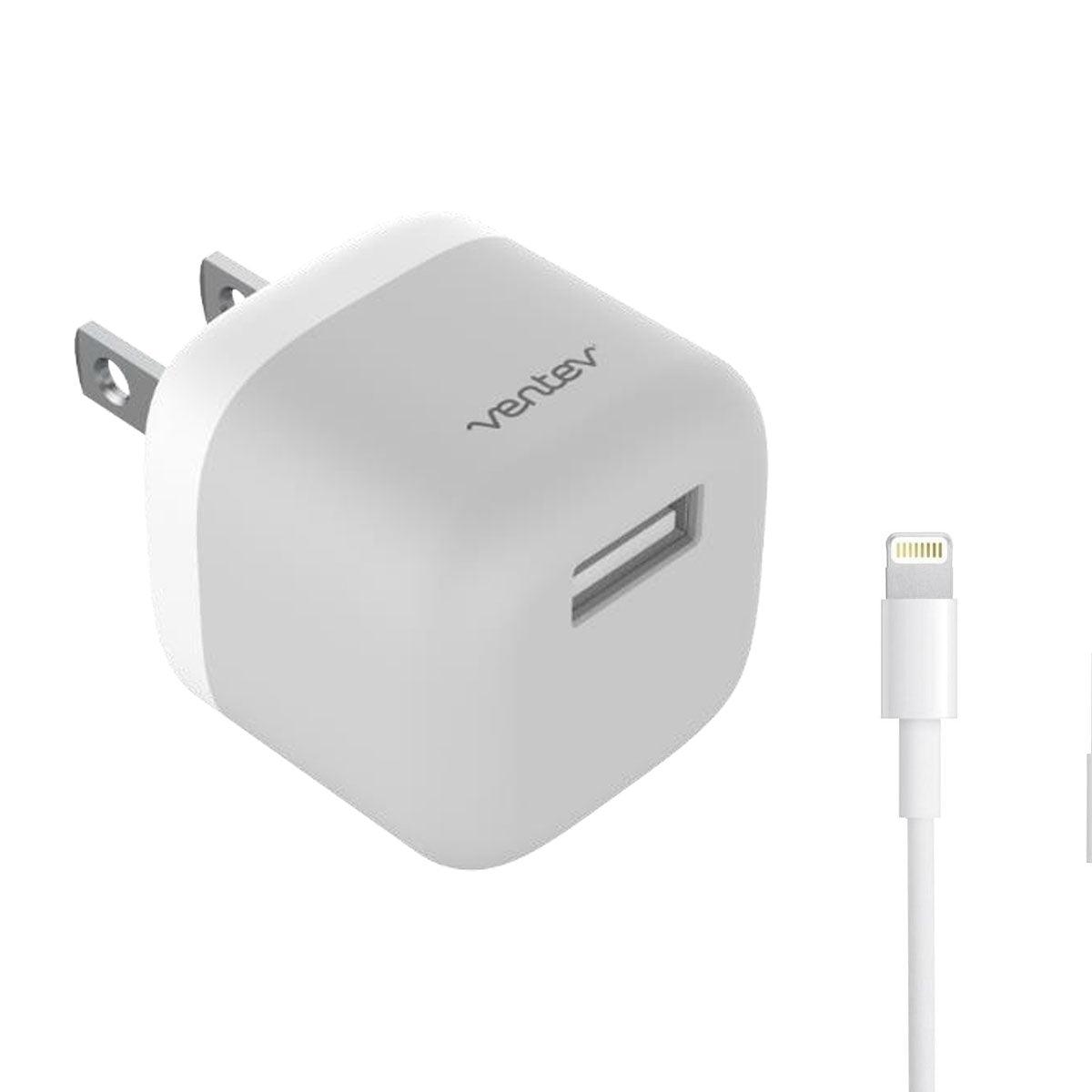 Ventev - 12W USB A Wall Charger - Lightning 33ft Cable