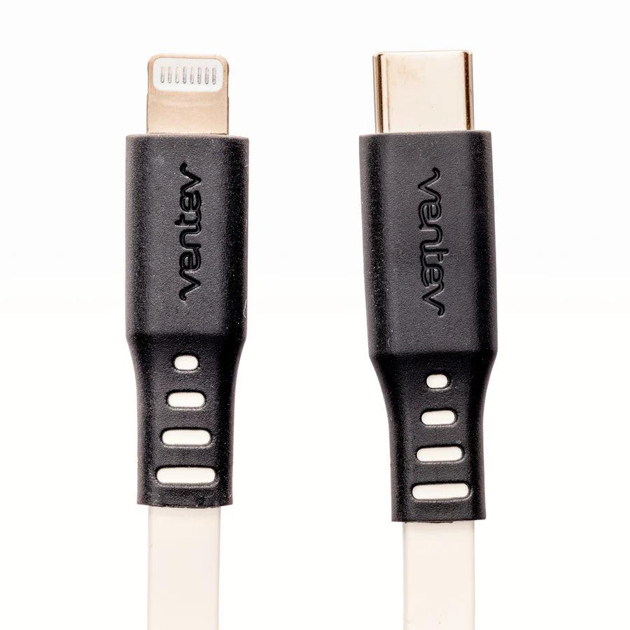 Ventev - Charge & Sync Lightning MFI to USB-C 6ft White Flat (FC6 - WHT256530)
