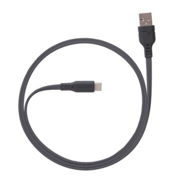 Ventev - Charge & Sync USB-C to USB-A Cable 3.3ft Flat High Speed - Gray