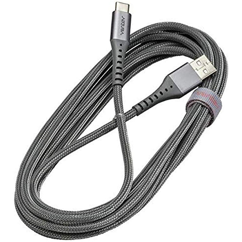 Ventev - Charge & Sync USB-C to USB-C 20 Cable 10ft Alloy Gray