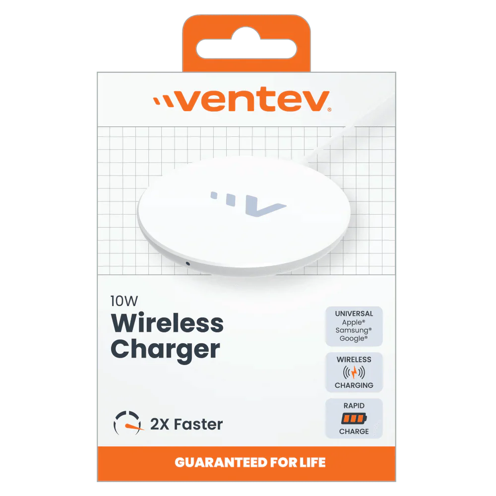 Ventev - Qi Wireless Charging Pad 10W LED-White