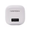 Ventev - Chargeur mural 1 port 12W 2.4 amp USB-A - Blanc