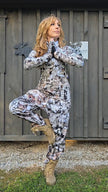 Skyclad Camo Wide-leg joggers