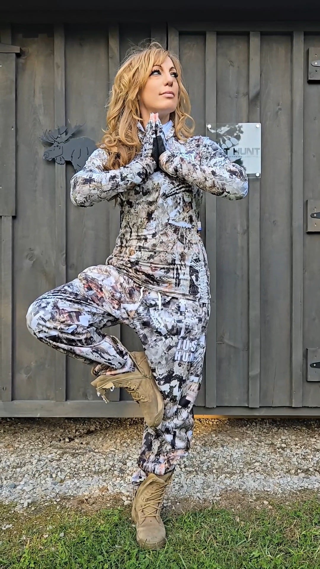 Skyclad Camo Wide-leg joggers
