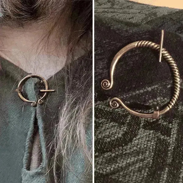 Viking Cowboy Badge Belt Buckle Collar Brooch