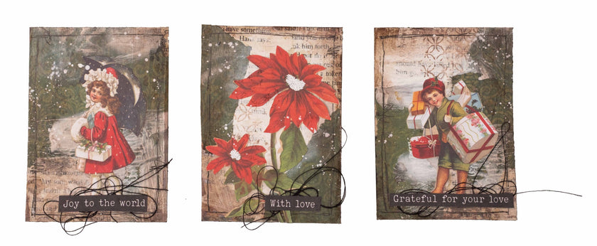 SL Collage Paper Pad Vintage Christmas Essentials 24 Sheets