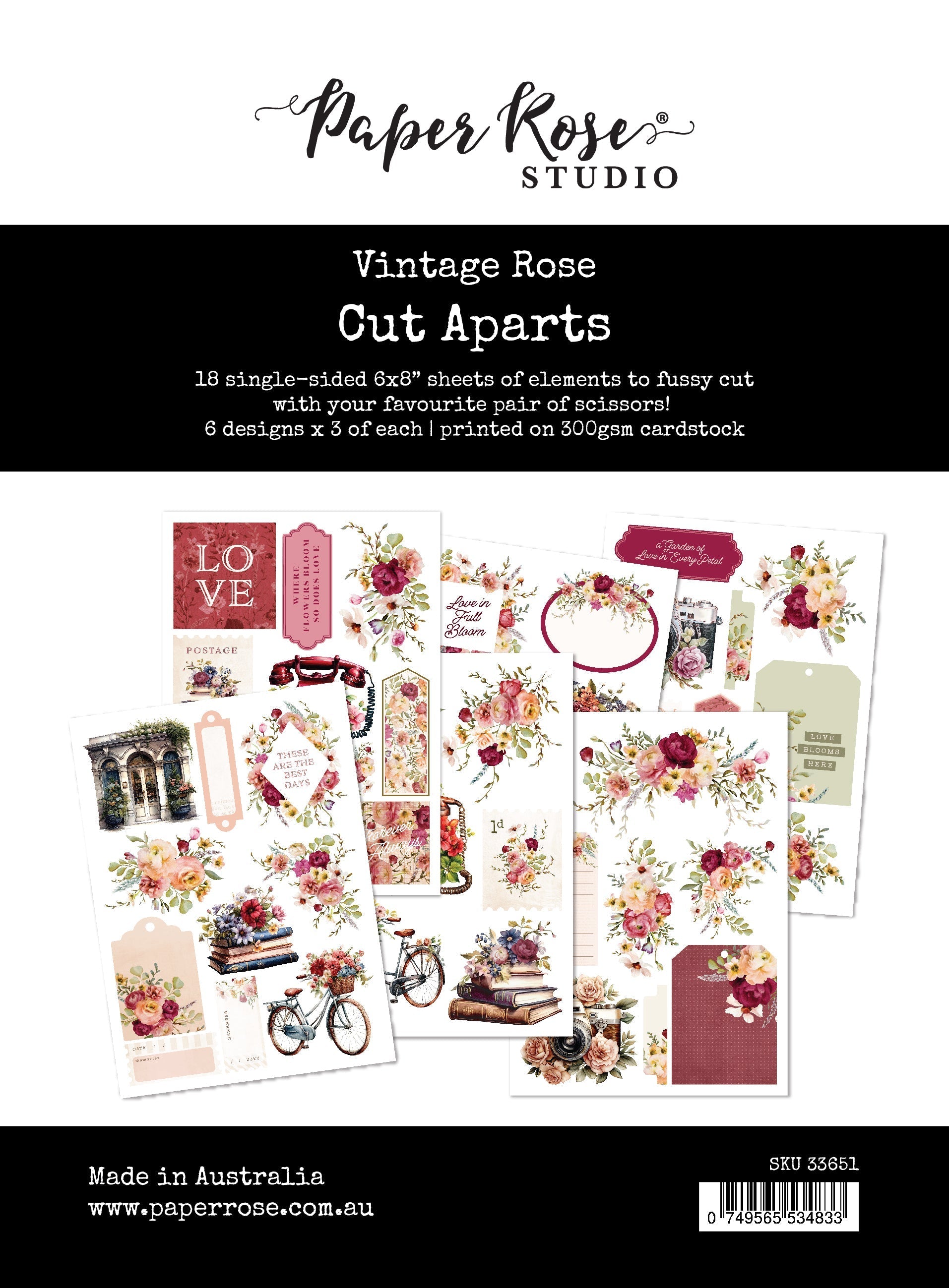 Vintage Rose Cut Aparts 33651