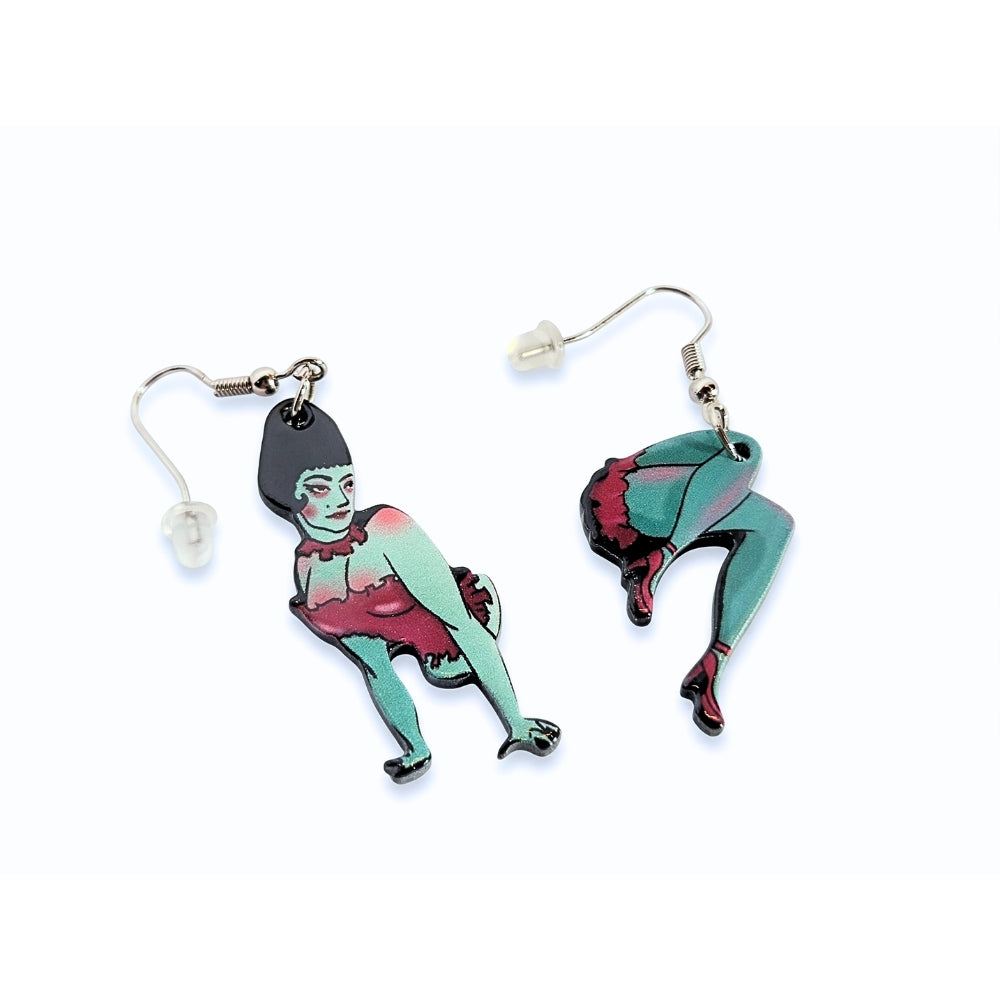 Vintage Zombie Girl Earrings