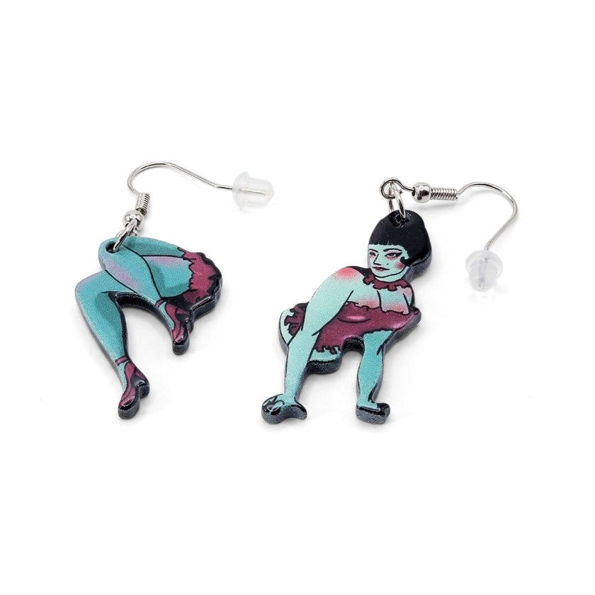 Vintage Zombie Girl Earrings