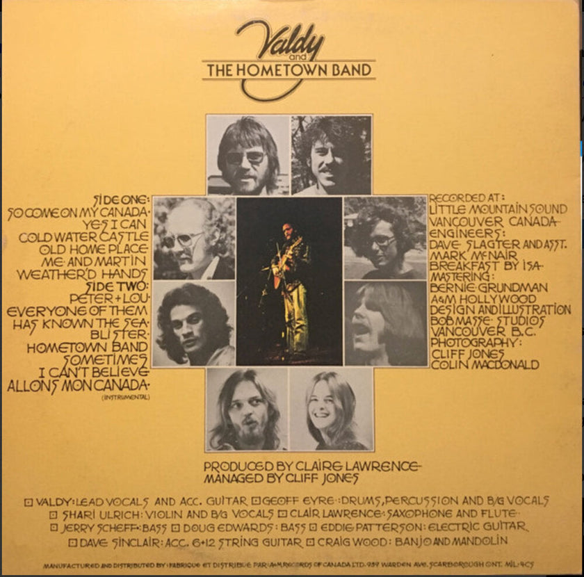Valdy and the Hometown Band ‎– Valdy And The Hometown Band ‎- 1976