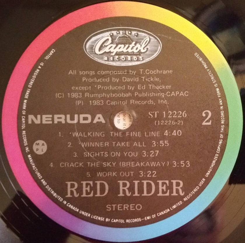Red Rider – Neruda - 1983 Pressing