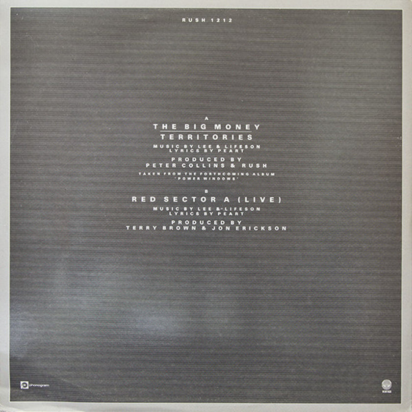 Rush – The Big Money - 1985 UK Pressing