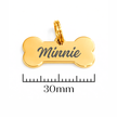 Médaille mini os or personnalisée