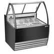 Vitrine à glaces extérieure noire – 7 ou 10 bacs – Finition professionnelle