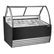 Vitrine à glaces extérieure noire – 7 ou 10 bacs – Finition professionnelle