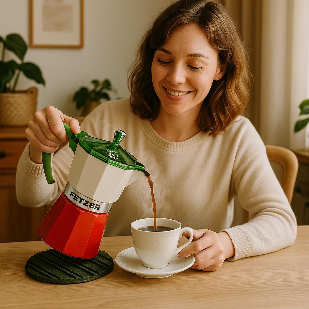 Viva Italia! Moka Pot Flies the Flag