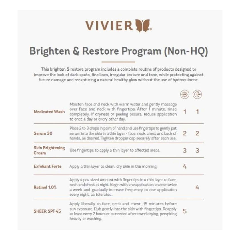 Vivier Brighten & Restore Program (Non-HQ) with Serum 30