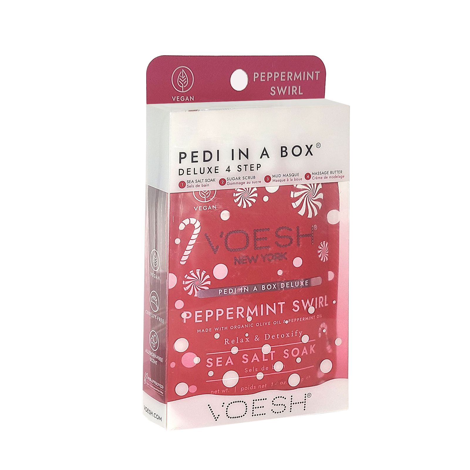 Voesh - Pedi In A Box (4 Steps) Peppermint Swirl (Limited Edition)