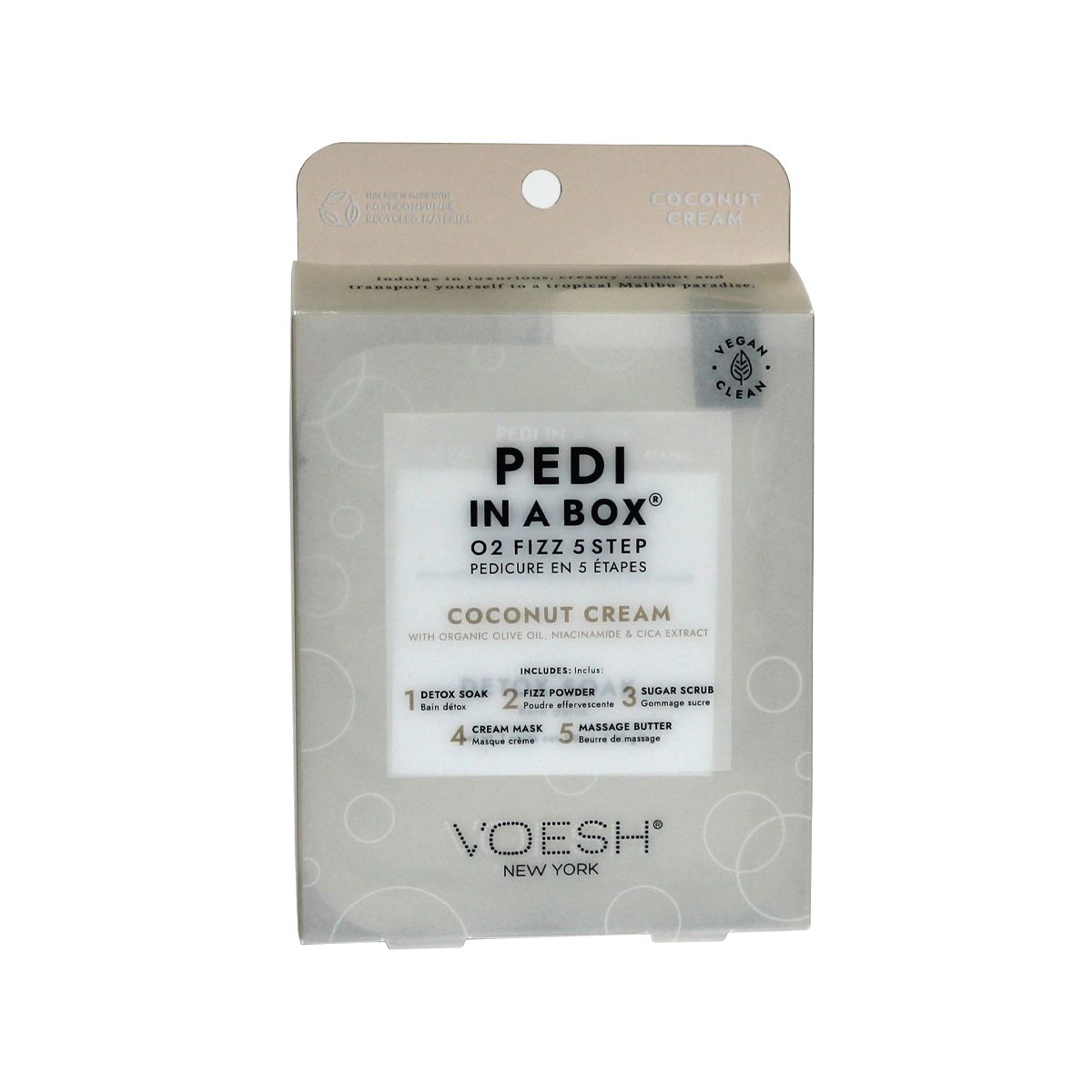 Voesh - Coffret de pédicure (5 étapes) Spa à la noix de coco