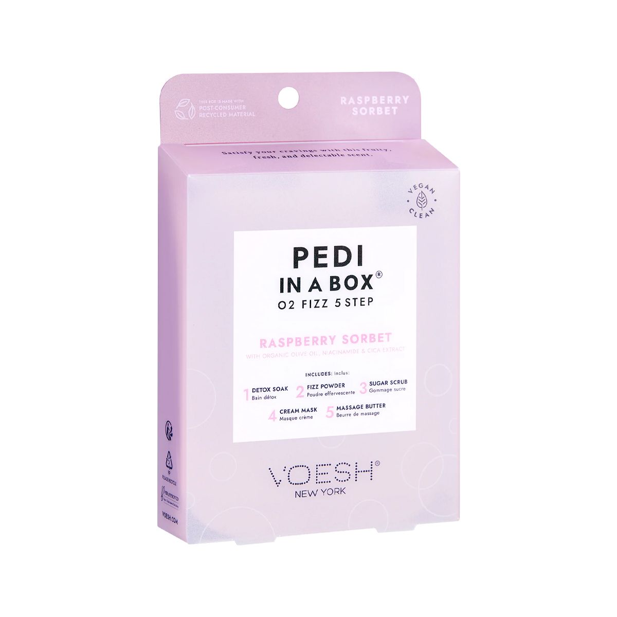 Voesh - Pedicure In A Box (5 Steps) Raspberry Sorbet Spa