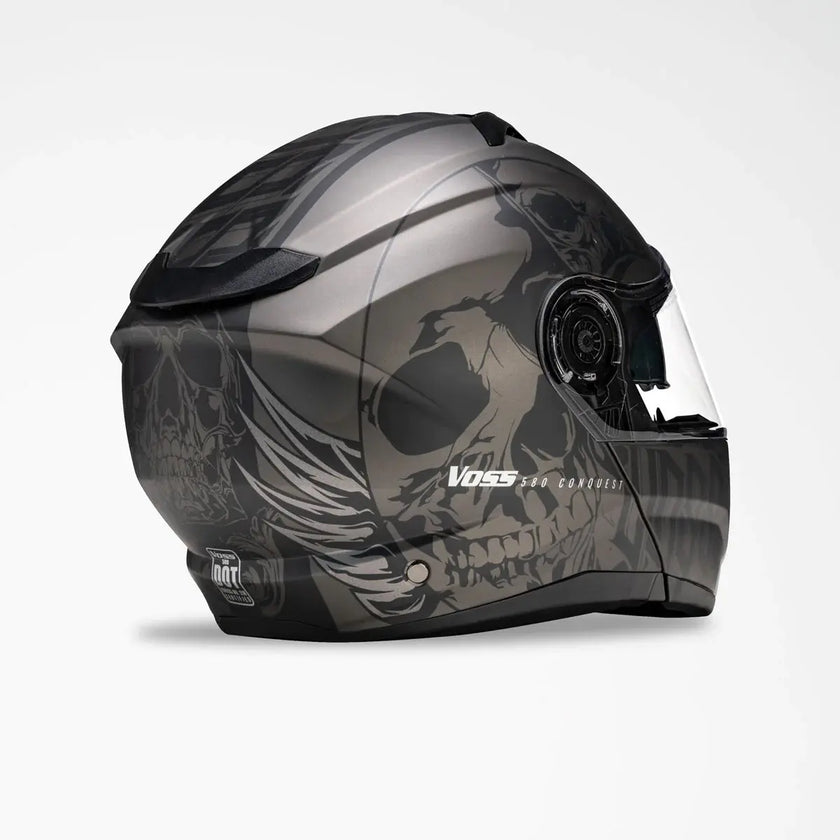 Voss 580 Conquest Apocalypse Modular Matte Motorcycle Helmet