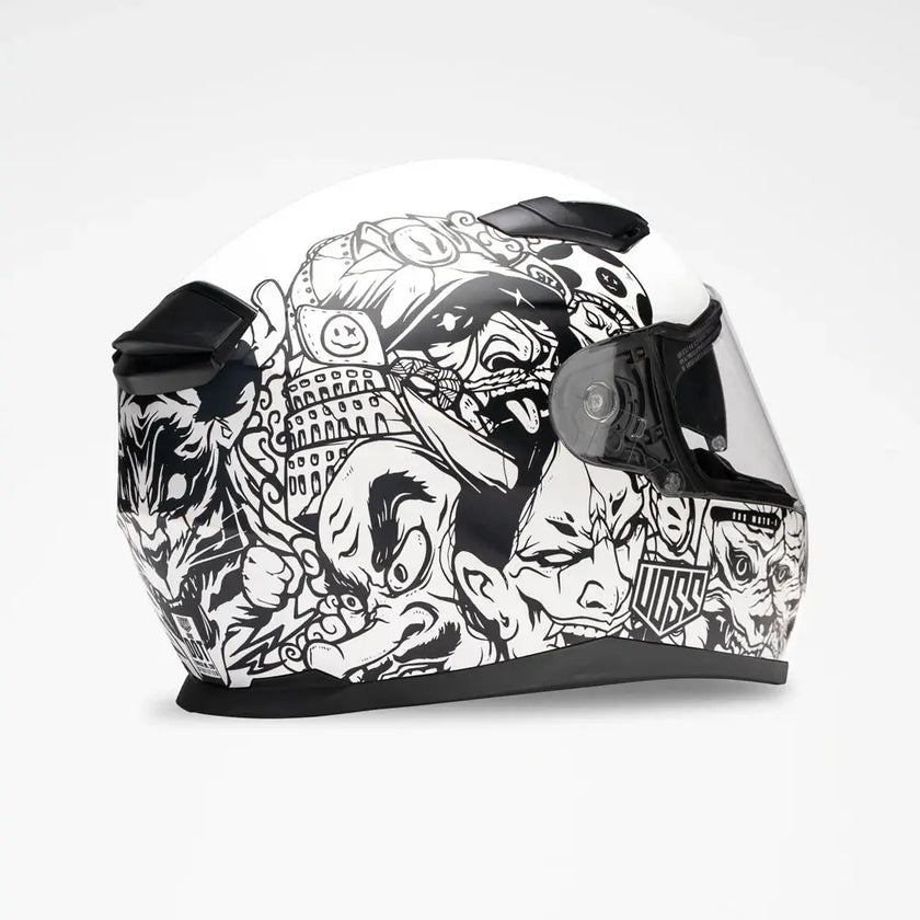 Voss 988 Moto-1 Populace Full Face Matte Motorcycle Helmet