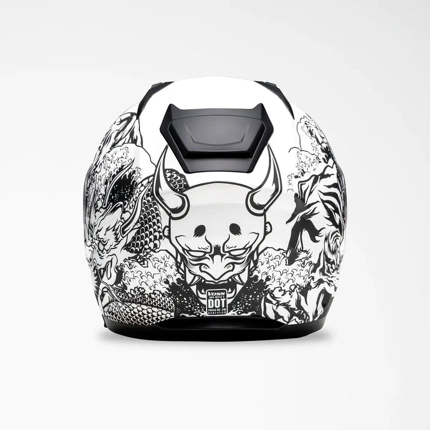 Voss 989 Moto-V Rei Full Face Matte Motorcycle Helmet
