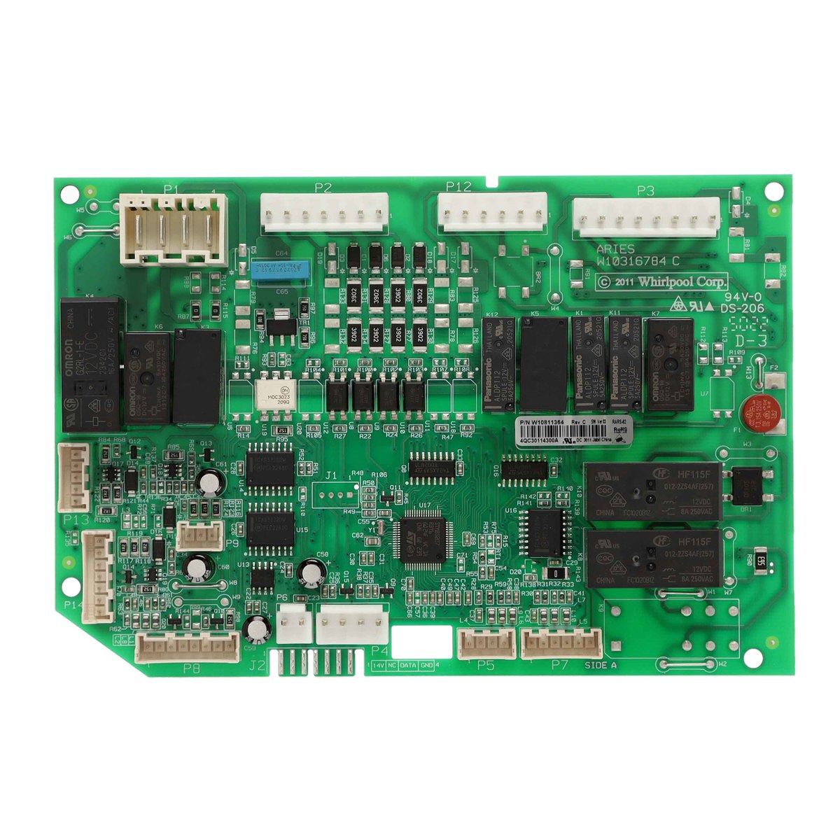 Carte de commande de réfrigérateur Whirlpool W10843055