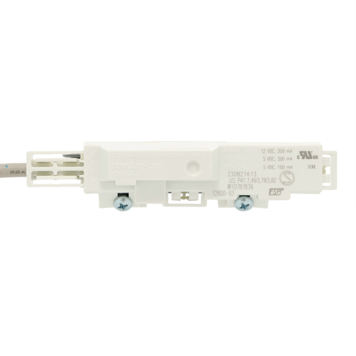 Verrou de couvercle W10861642 pour lave-linge Whirlpool