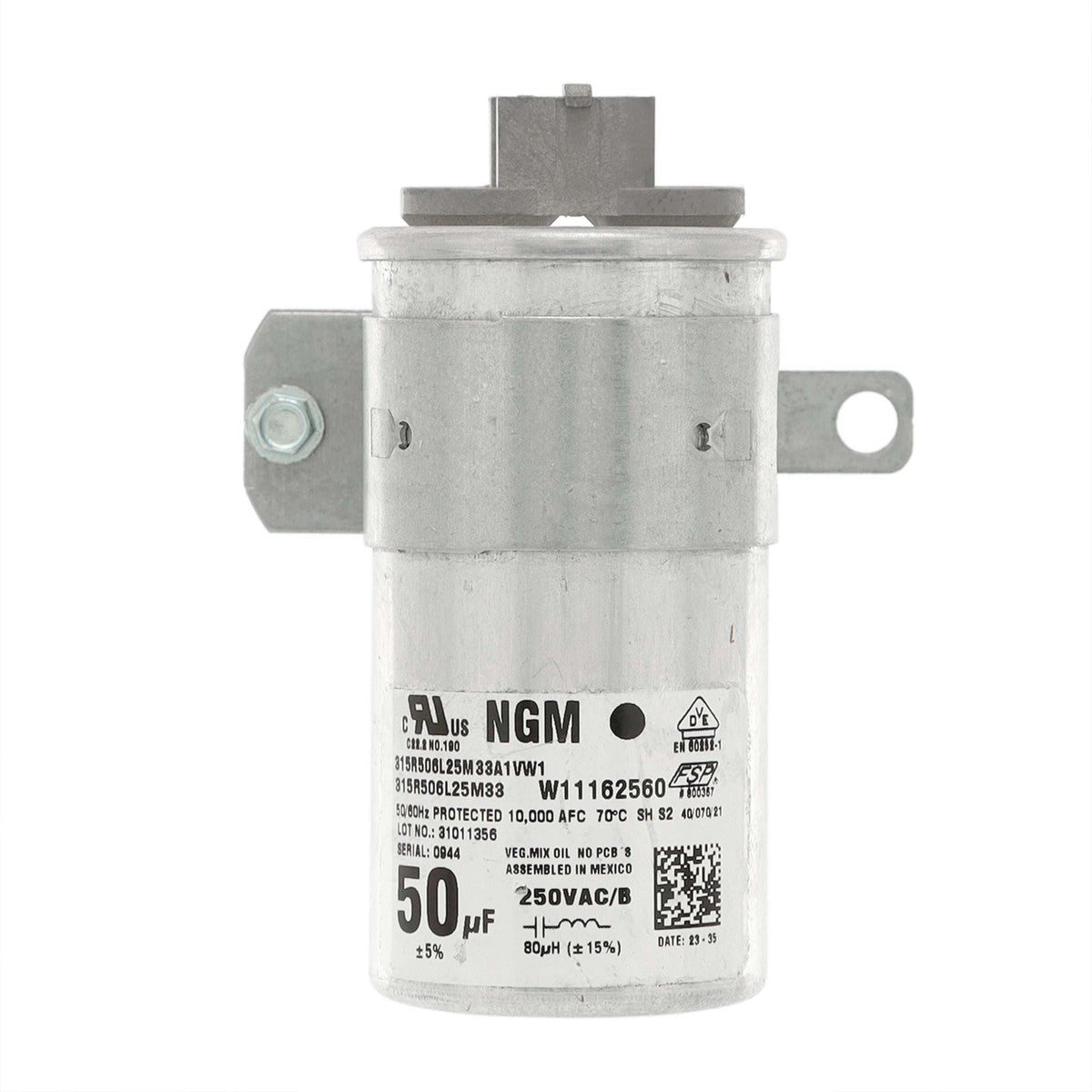 Condensateur W11428524 pour machine à laver Whirlpool