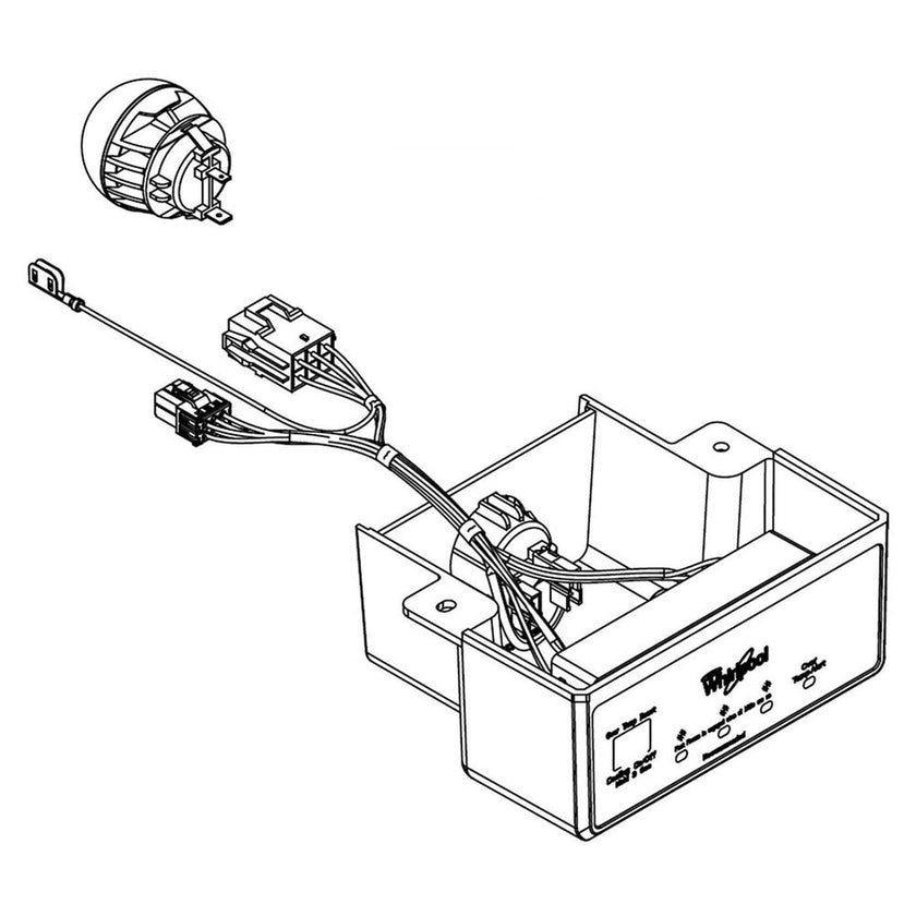 Boîtier de commande de réfrigérateur Whirlpool, pièce W11496881