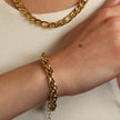 WANDSWORTH Gold: Interwoven Chain Bracelet | Modern Statement Link Bracelet
