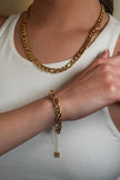 WANDSWORTH Gold: Interwoven Chain Bracelet | Modern Statement Link Bracelet
