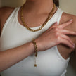 WANDSWORTH Gold: Interwoven Chain Bracelet | Modern Statement Link Bracelet