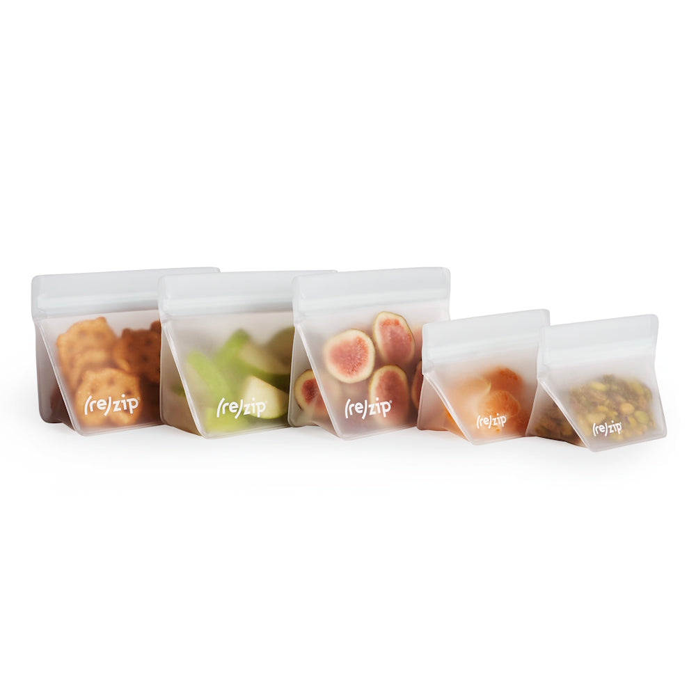 (re)zip 5-piece Stand-Up Leakproof Reusable Storage Bag Starter Kit