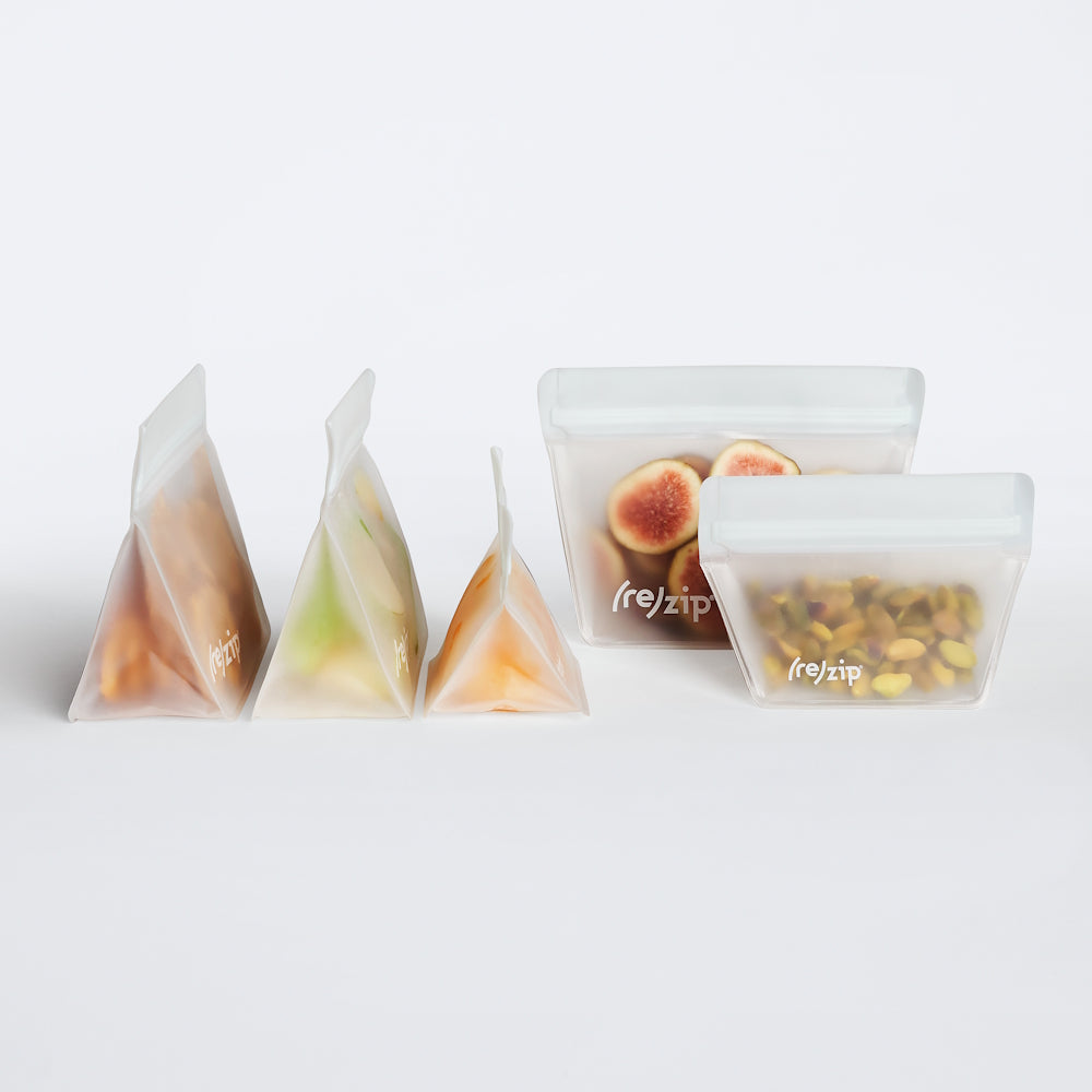 (re)zip 5-piece Stand-Up Leakproof Reusable Storage Bag Starter Kit