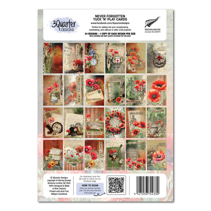 3Quarter Designs Never Forgotten - Tuck N Play Cards