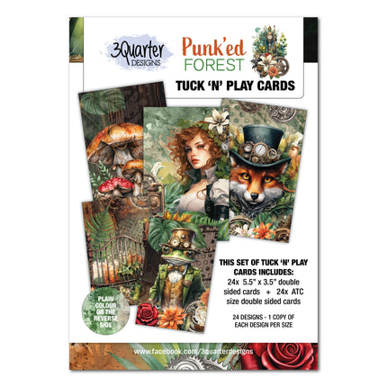 3Quarter Designs Punk'ed Forest - Tuck N Play Cards