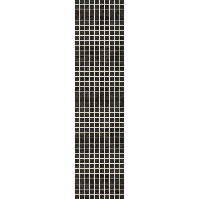 Caper Black Natural Checkered Rug