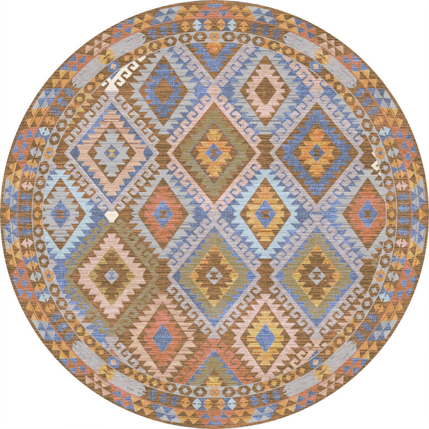 Assania Blue Brown Multi Rug