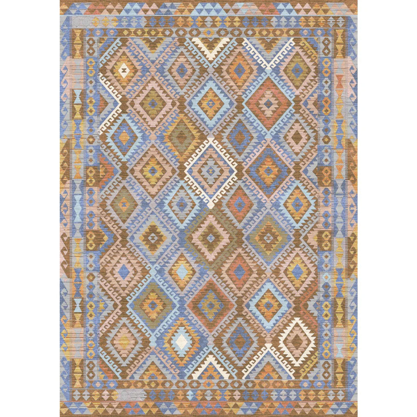 Assania Blue Brown Multi Rug