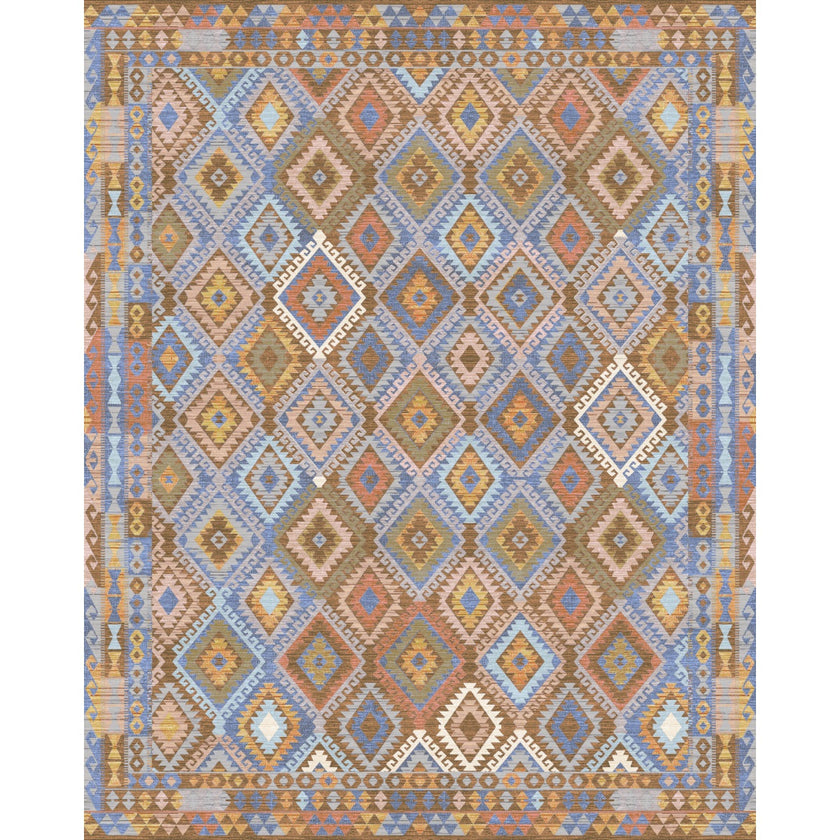 Assania Blue Brown Multi Rug