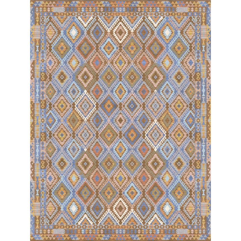 Assania Blue Brown Multi Rug
