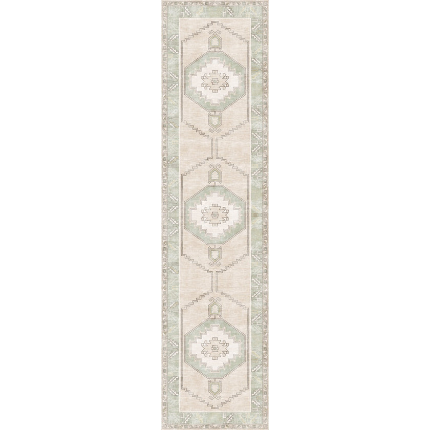 Barbara Light Green Beige Rug