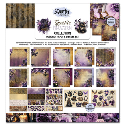 3Quarter Designs Gothic Innovation 12x12 Design Paper & Diecuts Set