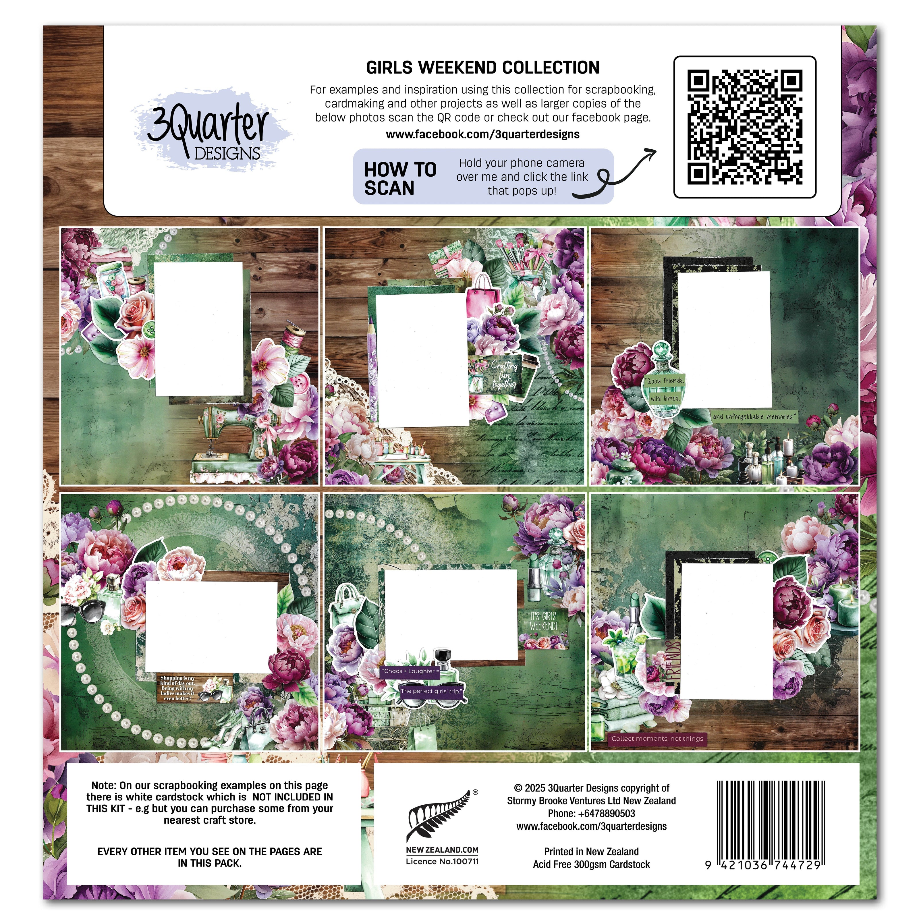 3Quarter Designs Girls Weekend 12x12 Design Paper & Diecuts Set