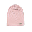 Bonnet en jersey de bambou, style slouchy (rose thé)