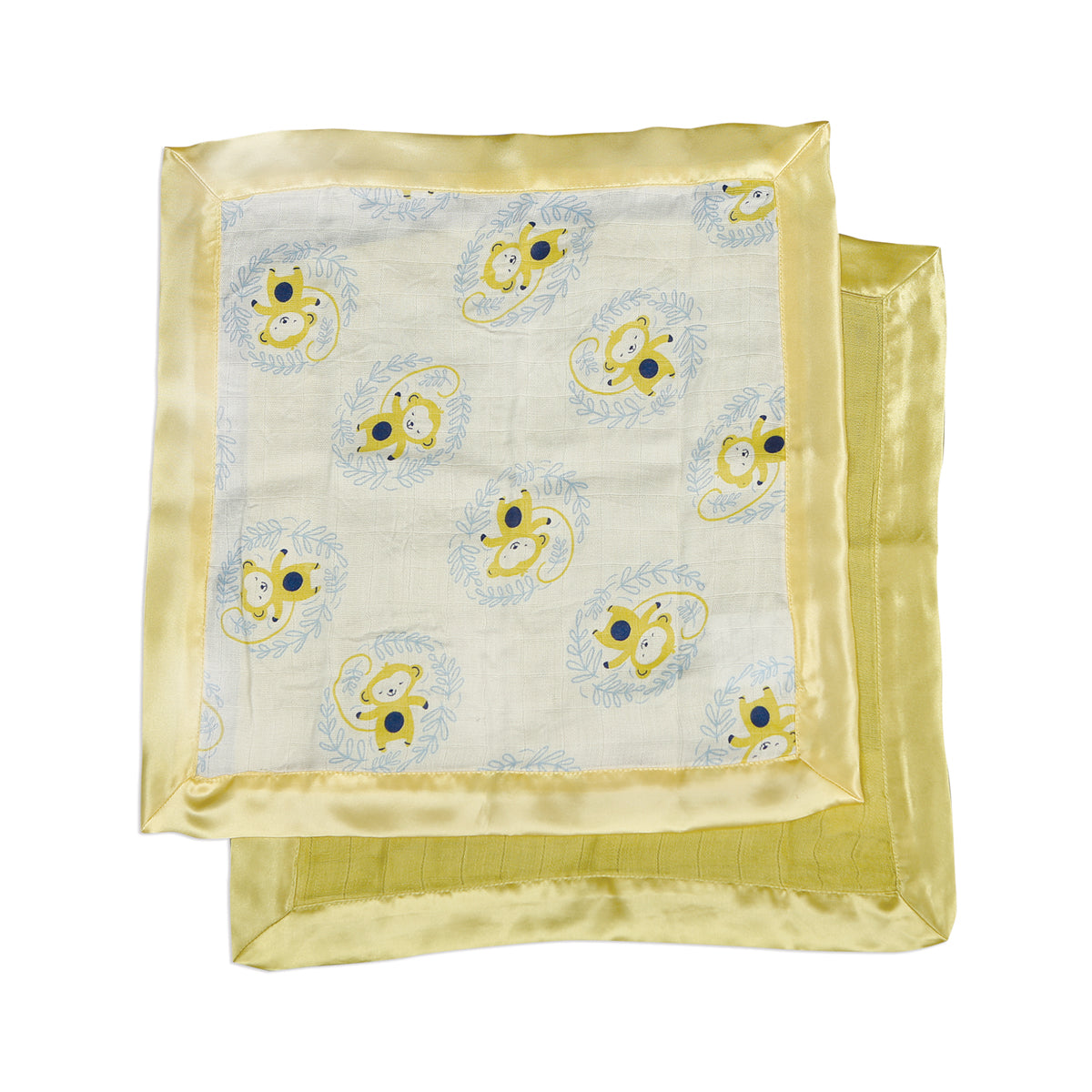 Couvertures de sécurité en mousseline de bambou (lot de 2) - Motif singe et poire